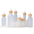 Ready to Ship Empty Essential Oils Dropper Bottle 5/10 /15/20/30/50/100 ml Frosted Glass Bamboo Dropper Bottle