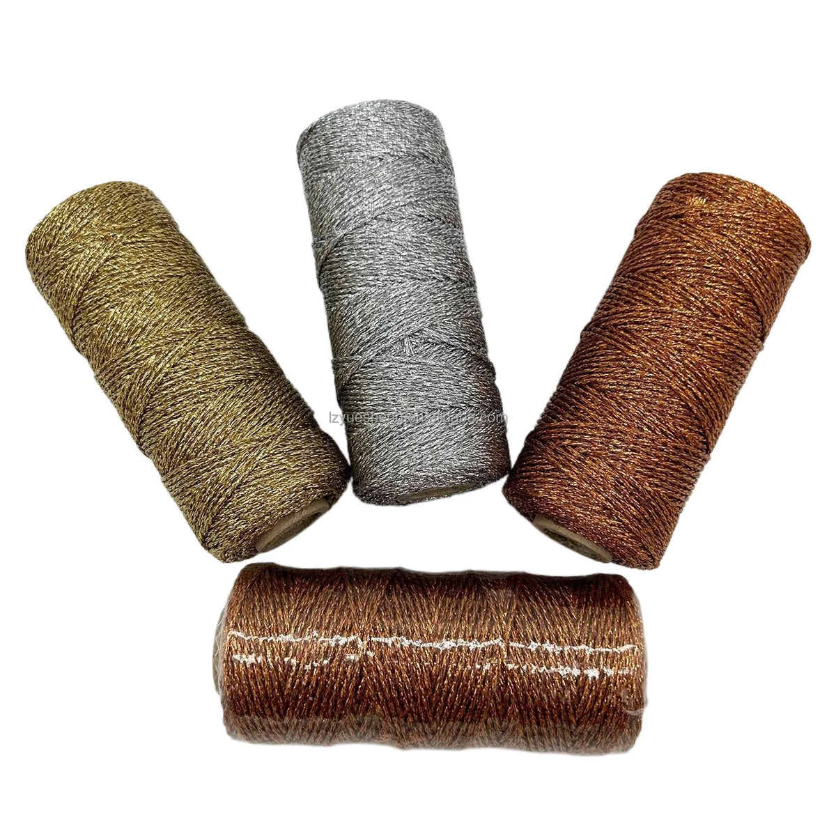 Solid Gold and Silver 110yd Cotton Bakers Twine Metallic DIY Decorative Christmas Rope Christmas Decoration Supplies