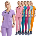 Custom Women Quick Dry Medical Hospital Dental Doctor Scrubs Nurse Uniform Scrub Sets Tops Jogger Pants Scrubs Uniforms Suits
