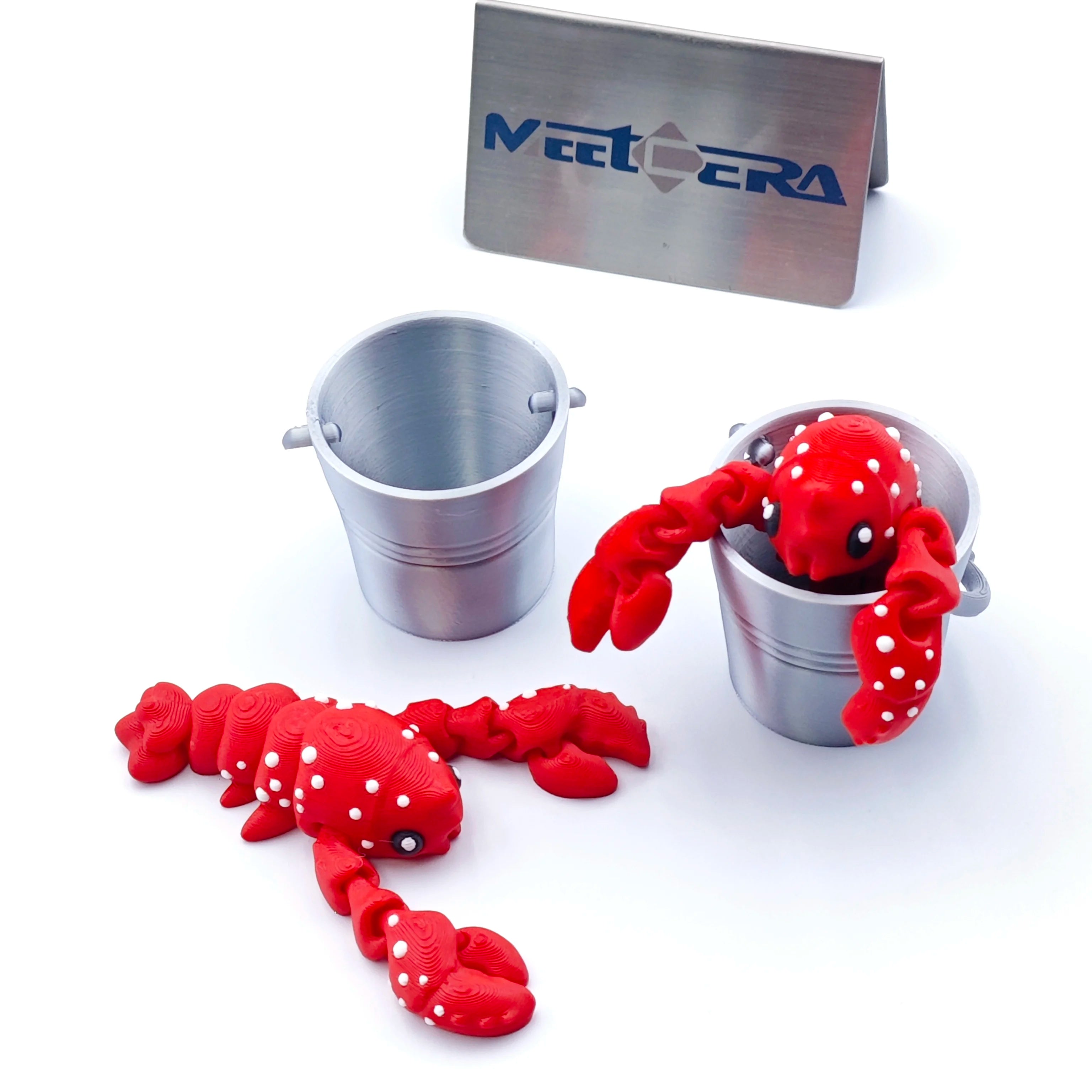 TK Hot Selling 3D Printed Crayfish Keychain Toy Small Gift 3D Printing Services Adorable Animal Figurine Home Office Decoration