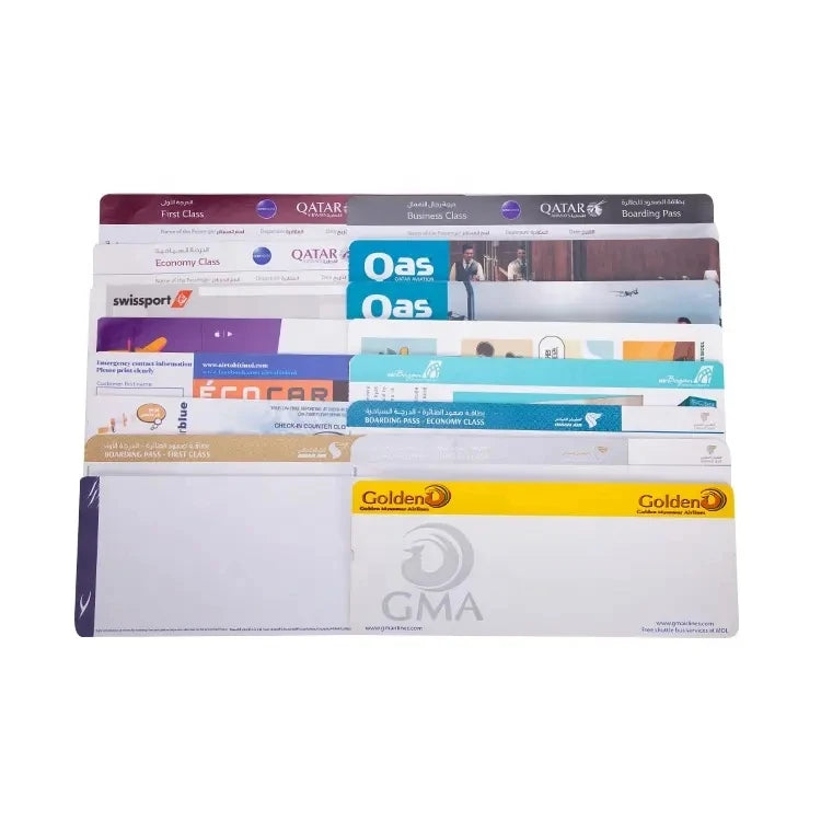 Wholesale Thermal and Thermal Transfer Paper Custom Flights Tickets Boarding Pass Wedding Card