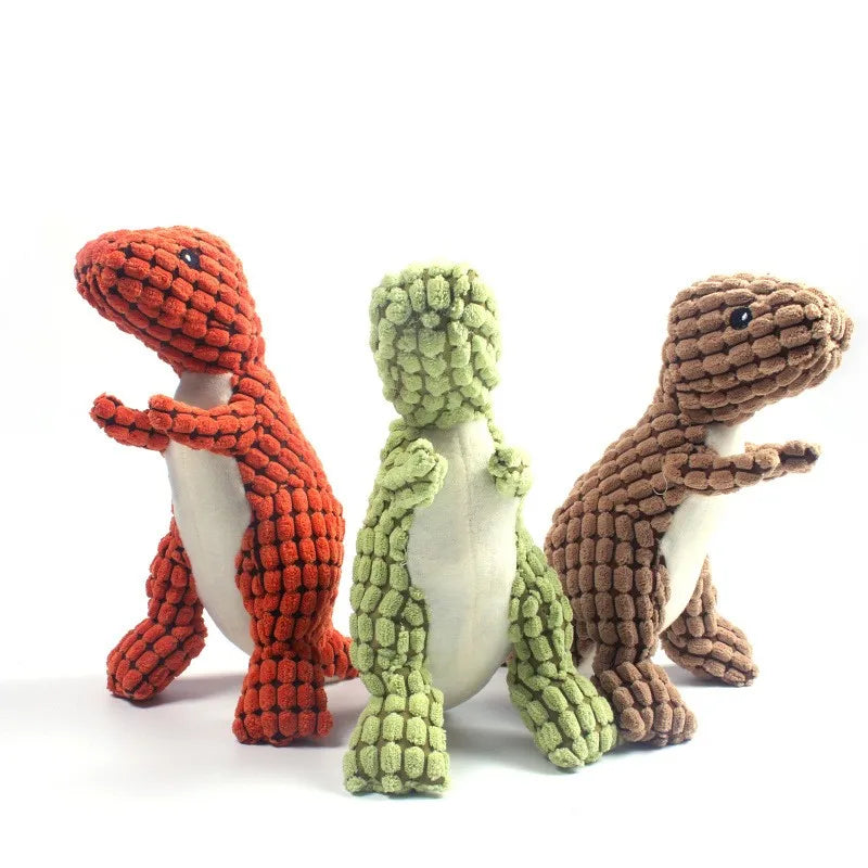 Plush Squeaky Dinosaur Dog Toys Bite-Resistant Clean Dog Chew Puppy Training Toy  Puzzle Molar Dog Toy Pet Supplies