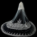 Wholesale Korean Style White Headband with Long Large Trailing Bridal Veil for Brides