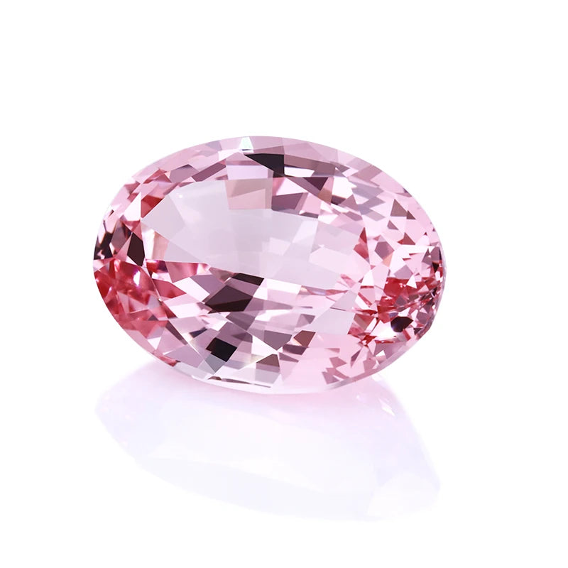 Starsgem Synthetic Loose Wholesale Oval Cut Sakura pink Sapphire for Making Earrings Rings