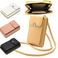 Classic Multifunctional PU Leather Phone Bag Long Purse Card Wallet Crossbody Bag Shoulder Bag for Women with Strap