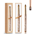 Custom Private Logo Luxury Golden Metal Handle 100% Pure Kolinsky Acrylic Brush Round/Crimped Head 3D Nail Salon Brush 2#-24#
