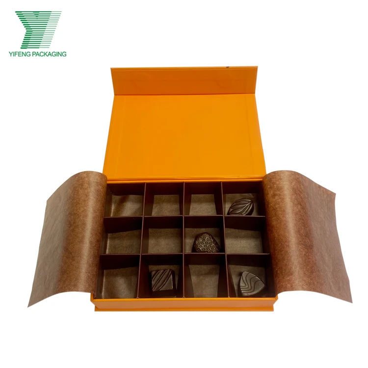 Wholesale Custom Design Food Gift Packaging Box Handmade Chocolate Truffle Packaging Box Magnet Gift Box for Chocolate Bonbon