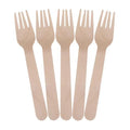 German Biodegradable 160mm Fast Food Disposable Wooden Cutlery 16cm Natural Birch Wood Forks for Hotel and Party Occasions