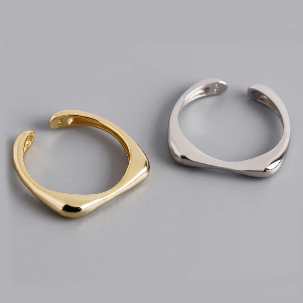 2023 Light Luxury Fashion Ring Jewelry Simple Thin Finger Ring S925 Sterling Silver Open Ring for Women