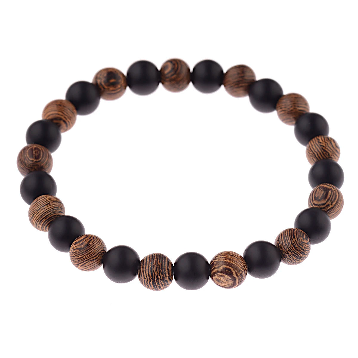 White Matte Wood Grain Style Casual/Sporty Women's Bangles Rhinestone Wood Beads-Anniversary/Engagement/Wedding Gifts Douvei