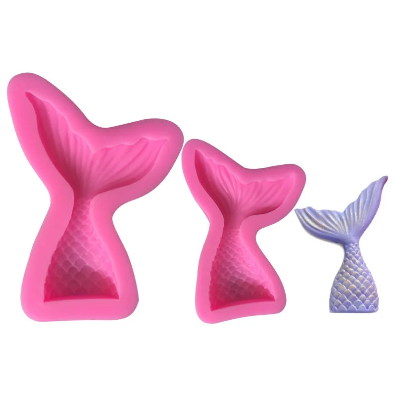 3D Silicone Mermaid Tail Mold Baking Cake Decoration Jelly Sugar Craft Chocolate Fondant Mould Silicone Baking Mould