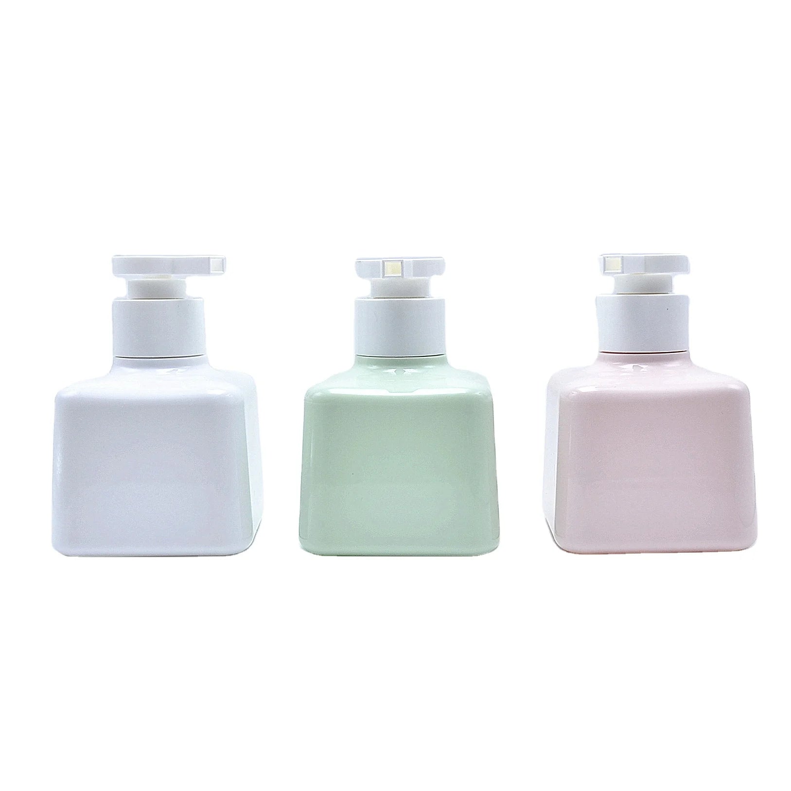Wholesale 200ml/300ml PETG Cosmetic Plastic Bottles Round Square Empty Lotion Pump with Pump Sprayer for Shampoo Use