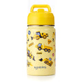 Haers 12oz for School Boys Girls Kids Insulated Water Bottle BPA-FREE 18/8 Stainless Steel Travel Leak Proof Kids Cup with Straw