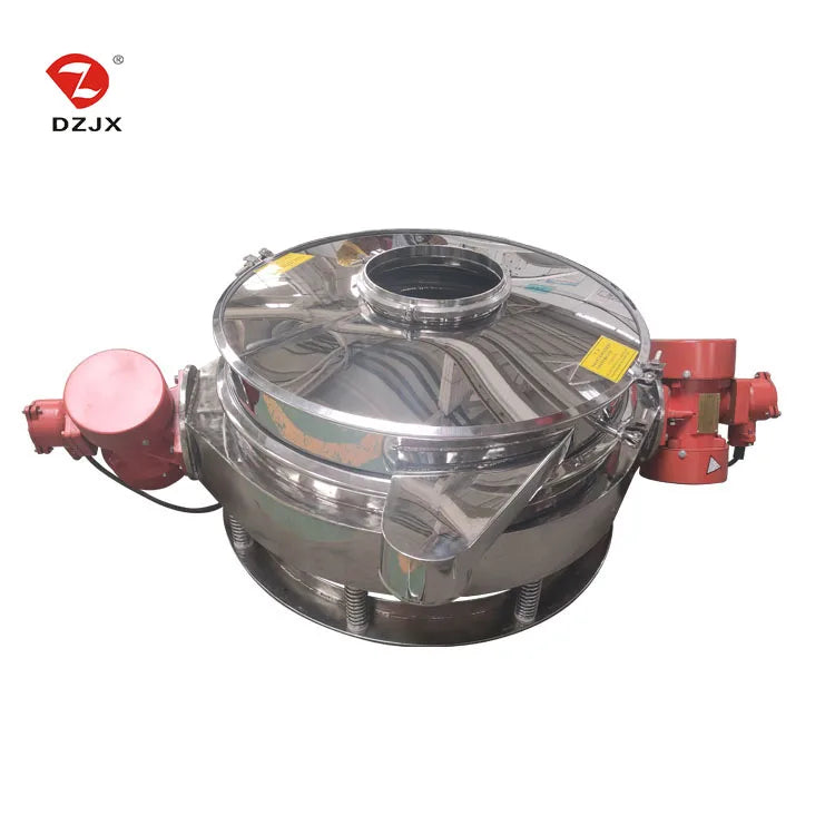 Large Capacity Direct Discharge Vibrating Screen Tapioca Flour Bottom  Sifter Impurity Removal Filtration
