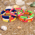 Dress Choice Handmade Rainbow Bead Bracelet Set Colorful Polymer Clay Disc Beads String Boho Surf Stackable Stretch Bracelet