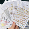 3D Numbers Stickers Hot Sale Nail Decals Nail Art Stickers for Nail Art Decoration
