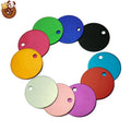 Large Medium Small Size Round Shape Anodized Aluminum Collar Custom Cat Pet ID Tag Dog Tag