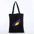 Wholesale Black White Cotton Heavy Tote Bag Supplier Promotional Custom logo Canvas Bag with Inner Pocket Zipper Closure
