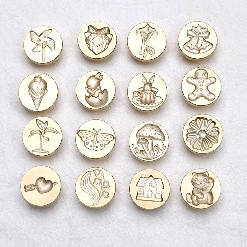 High Quality 2.5CM 3D Spring Series Surprise Gift Eabbit Wax Seal Stamp Head