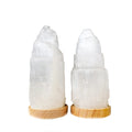 Wholesale Natural Selenite Tower Selenite Lamps Energy Healing Crystal Charger for Home Bedside Lamp Decoration