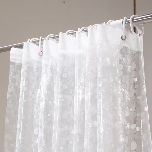 PEVA Environmental protection Material 3D Pattern Waterproof Bath Curtain Transparent Shower Curtain MegaBDM