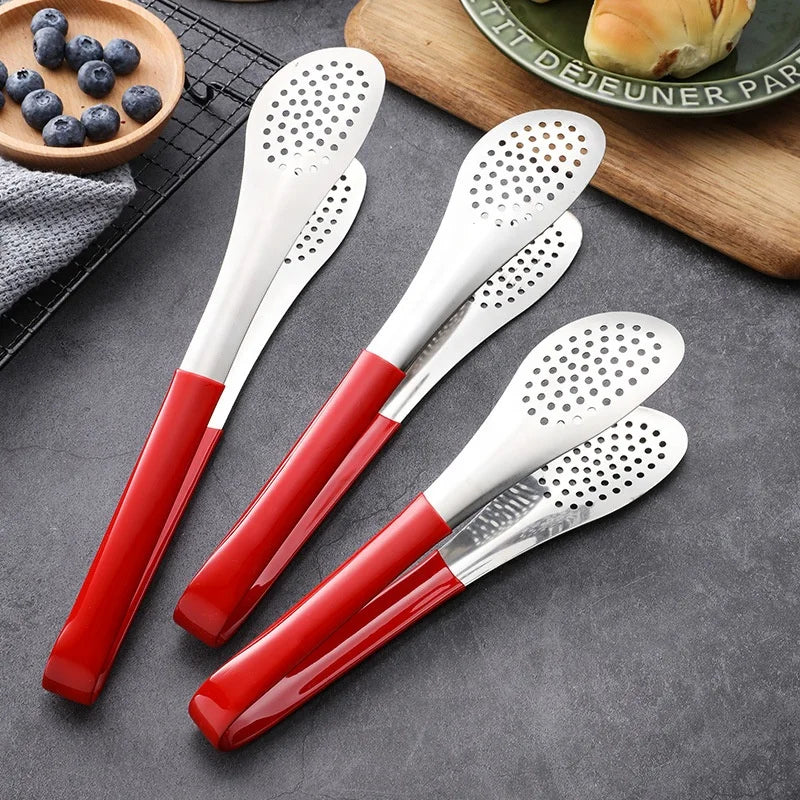 Hot Sale Stainless Steel BBQ Tongs Outdoor Camping Anti-scalding Extended Bread Tongs