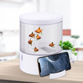 360 Degree Desktop Aquarium Fish Tank Plastic Cylinder with 7 Color LED Light and Filter Pump for Betta Fish and Golden Fish