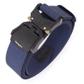 Outdoor Personality Elastic Double-Layer Quick Release Cloth Tactical Belt Aluminum Alloy Buckle and Nylon Material