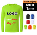 Custom Men's Fitness Breathable Quick-Drying T-Shirt Long Sleeve 100% Polyester Sporty Style Sublimation Print