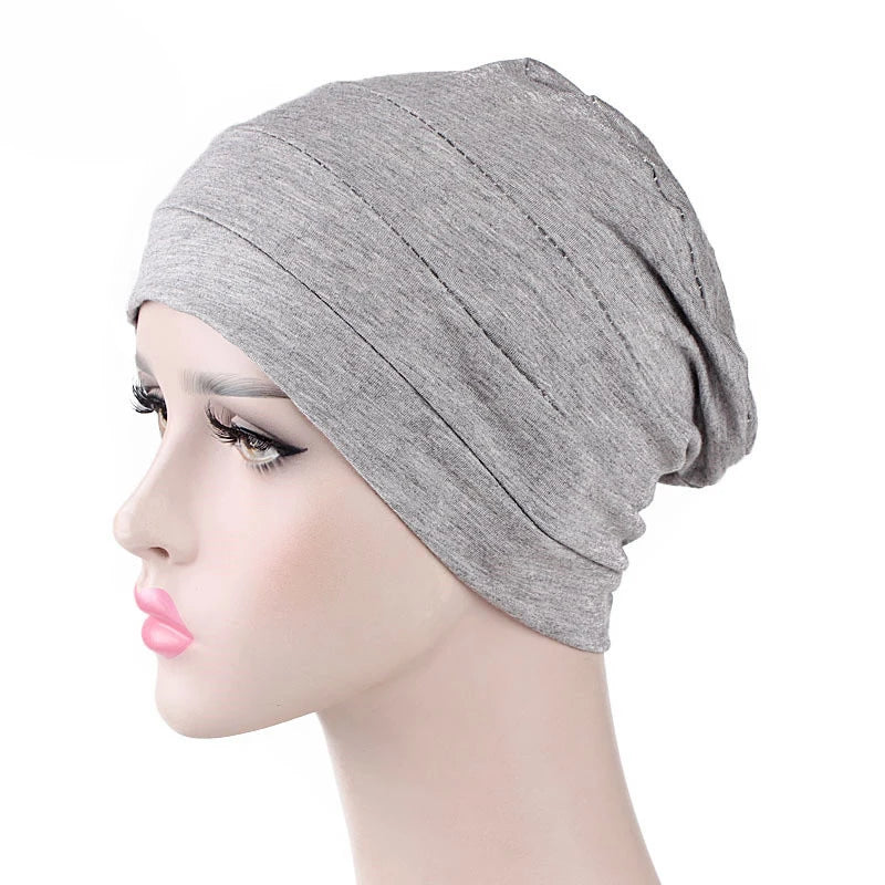 Ladies Modal Cotton Pullover Cap Nightcap Chemotherapy Cap Base Hat