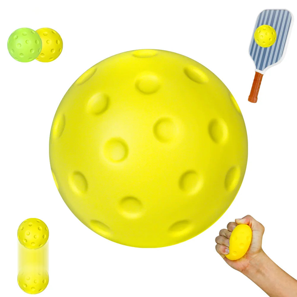 Professional 74mm PU Foam Pickleball for Indoor Outdoor Practice Quality Mute Foam Pickle Ball for Baseball Factory Wholesale