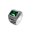 Multi Color Gothic Royal Zircon Ring Natural Gemstone Ring