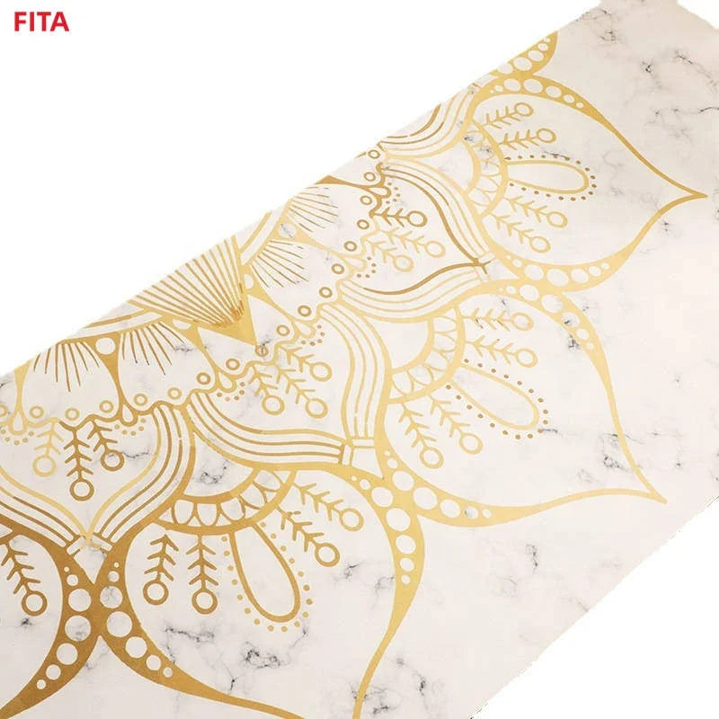 5mm Home Fitness Heat Transfer Print Luxury 4mm 3mm Custom LOGO Natural ECO Friendly Double Layer Workout Suede Rubber Yoga Mat