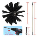 37 Rods + 1 Brush Head Dryer Vent Cleaner Kit Cleaning Brushes System Extend to 50 FEET Pipe Brush for Househpld Corner Cleaning