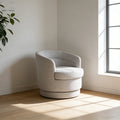 Modern Nordic Luxury Furniture Upholstered Sessel Club Armchair Velvet Boucle Accent Swivel Barrel Chair for Living Room