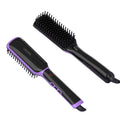 Professional Fast Heating Electric Hair Straightener Brush Portable Custom Logo Beard Hair Straightener Peine De Pelo Electrico