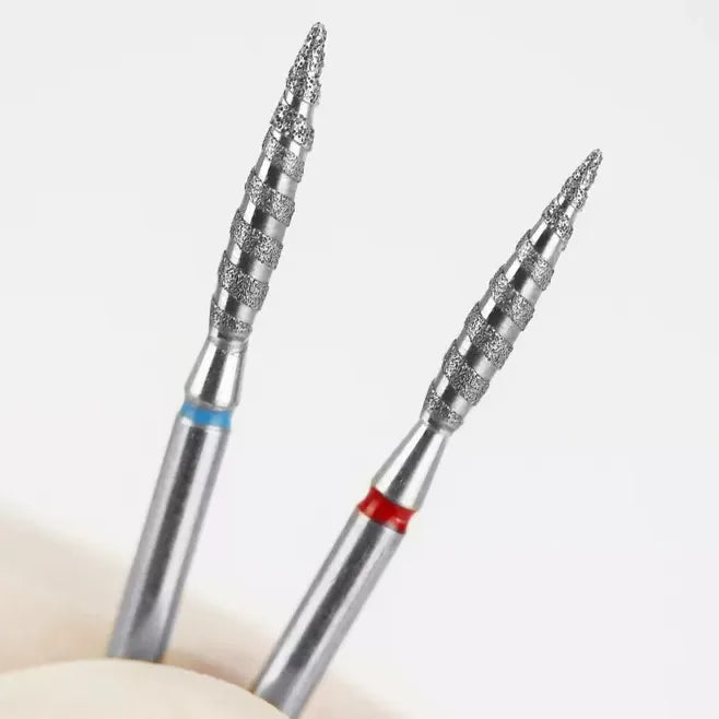 Yaqin Hot Sale Diamond Nail Drill Bit Groove Flame Shape 3/32'' Cuticle Clean Manicure Tool