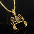 Hot Selling Punk Hip-hop Hollowed Out Retro Stainless Steel Necklace Trendy Men's Accessory Chain Scorpion Necklace