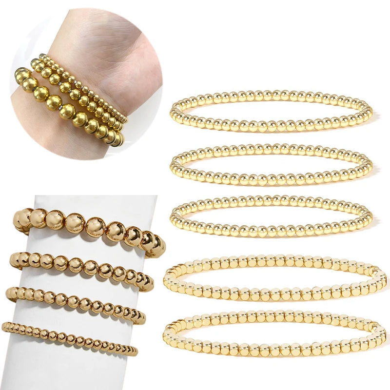 Customized 3mm 8mm Women Bead for Women Men Jewelry Charm Stainless Steel Bracelet Jewelry Accessory Gift