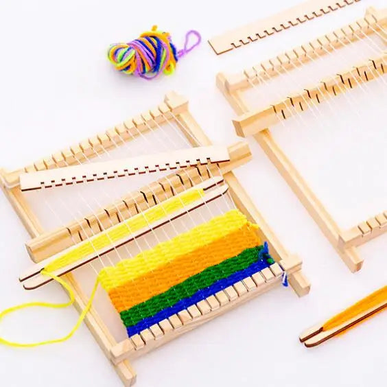 New Creative Mini Wooden Weaving Machine Handmade Knitting Loom Wooden Weaving Lancing Threading Knitting Loom Toy