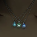 Fashion Luminous Lotus Jewelry Necklace Glowing Necklace Hollow Lotus Flower Shaped Pendant Necklace for Women