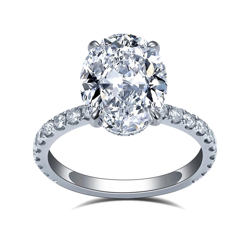 Messi Jewelry  MSR-1133 18K Gold Women Engagement Ring Lab Grown Diamond Ring