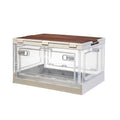 2022 New Design Outdoor Camping Storage Box Portable Folding Box With Wooden Cover Storage Box