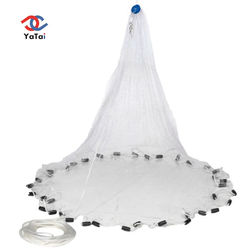 Yatai Hot Hand Cast Net Lead Drops 0.65*0.65cm Monofilament Fishing Net