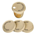 Wholesale 90 Caliber Disposable Iron Metal Screw Cap Environmentally Friendly Degradable Pulp Cup Lid for Coffee & Tea