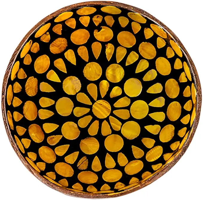 Cheap Factory Price Coconut Bowls Set Mother of Pearl Bowl Art Handmade Vietnamese Lacquer Coconut Shell Bowls