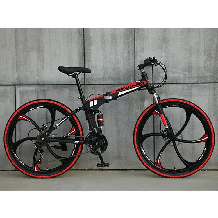 Manufacturer Customized 20 Inch Folding Gift Mountain Bike 6-speed Snow Bicycle Men's and Women's Gift Bike