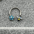 C Shape Hot Designs Horseshoe Nose Ring Zircon Moon Bee Flower Butterfly Stainless Steel Hoop Earring Cartilage Piercing Wedding