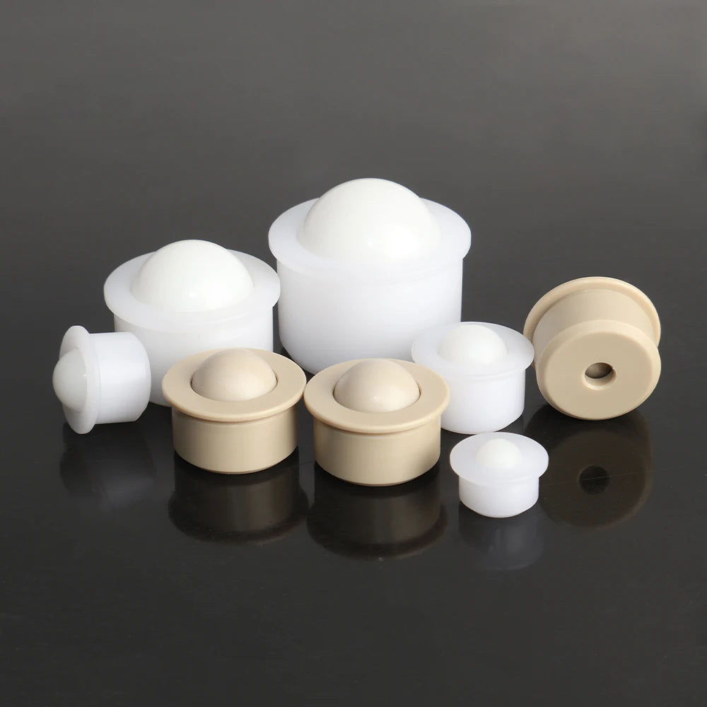POM PEEK Fasteners Slight Loaded Smooth Body Press Fit Ball Transfer Bearing Unit Table Conveyor Roller Ball Rollers