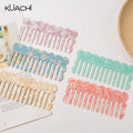 KUACHI Wholesale Korean Acetate Hair Comb Wave Cute Girl Wide Tooth Comb Anti-Static Portable Custom Combs With Logo
